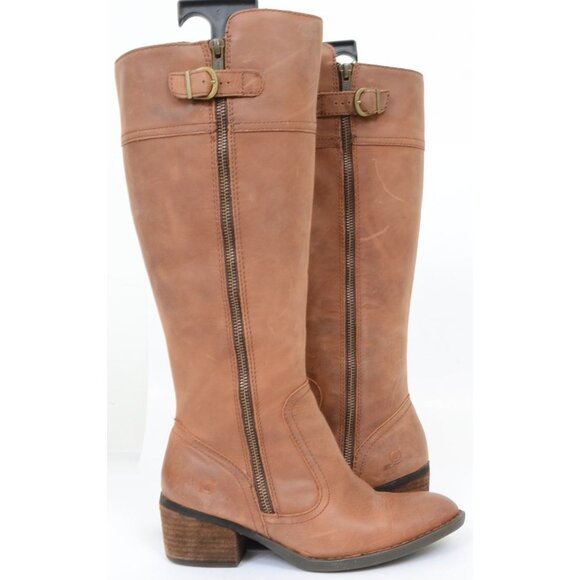 BORN Fannar Women's Western Festival Leather Knee Hi Riding Boots Size 6.5 Boho - Picture 2 of 8